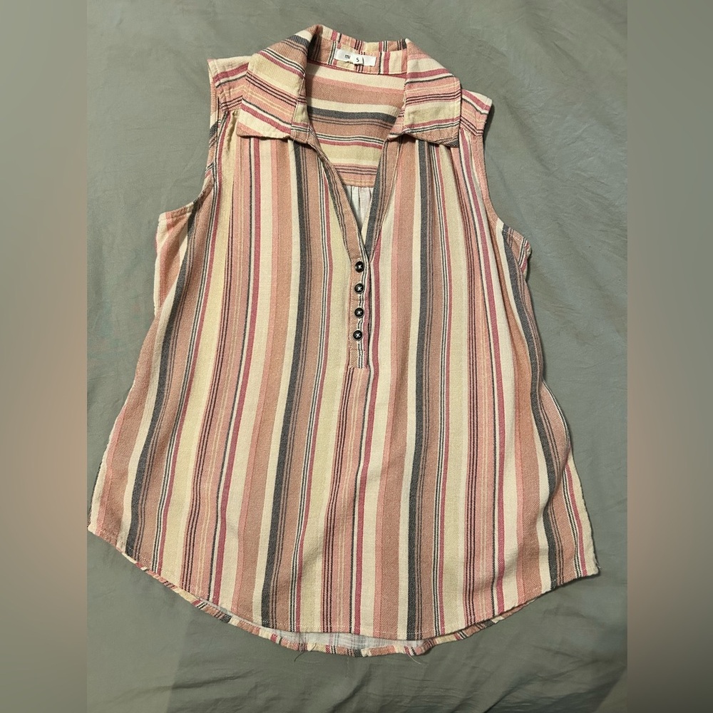 Striped Sleeveless Top
